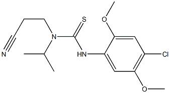 N'-(4-chloro-2,5-dimethoxyphenyl)-N-(2-cyanoethyl)-N-isopropylthiourea Struktur