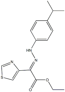 ethyl 2-[2-(4-isopropylphenyl)hydrazono]-2-(1,3-thiazol-4-yl)acetate Struktur