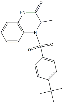 4-{[4-(tert-butyl)phenyl]sulfonyl}-3-methyl-3,4-dihydro-2(1H)-quinoxalinone Struktur