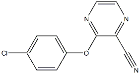 3-(4-chlorophenoxy)-2-pyrazinecarbonitrile Struktur