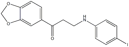 1-(1,3-benzodioxol-5-yl)-3-(4-iodoanilino)-1-propanone Struktur