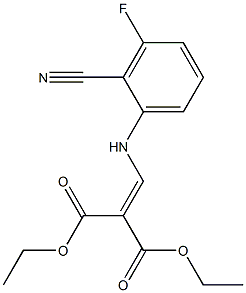 diethyl 2-[(2-cyano-3-fluoroanilino)methylidene]malonate Struktur