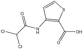 3-[(2,2-dichloroacetyl)amino]thiophene-2-carboxylic acid Struktur