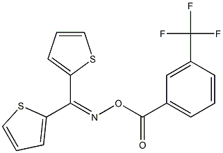 N-[di(2-thienyl)methylene]-N-{[3-(trifluoromethyl)benzoyl]oxy}amine Struktur