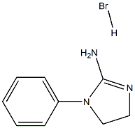 1-phenyl-4,5-dihydro-1H-imidazol-2-amine hydrobromide Struktur