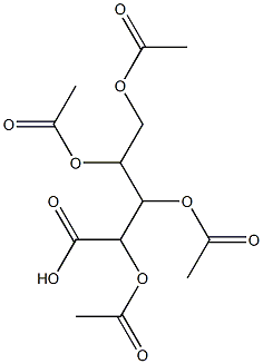 2,3,4,5-tetra(acetyloxy)pentanoic acid Struktur