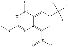 N'-[2,6-dinitro-4-(trifluoromethyl)phenyl]-N,N-dimethyliminoformamide Struktur