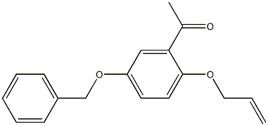 1-[2-(allyloxy)-5-(benzyloxy)phenyl]ethan-1-one Struktur