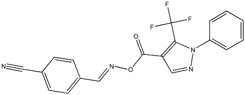 4-{[({[1-phenyl-5-(trifluoromethyl)-1H-pyrazol-4-yl]carbonyl}oxy)imino]methyl}benzonitrile Struktur