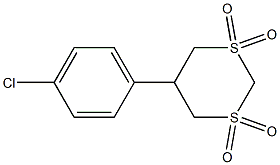 5-(4-chlorophenyl)-1lambda~6~,3lambda~6~-dithiane-1,1,3,3-tetraone Struktur