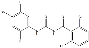 N-(4-bromo-2,5-difluorophenyl)-N'-(2,6-dichlorobenzoyl)urea Struktur