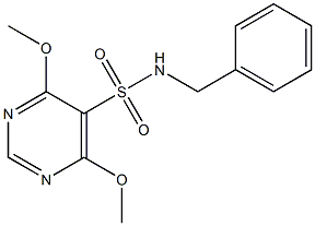 N-benzyl-4,6-dimethoxy-5-pyrimidinesulfonamide Struktur