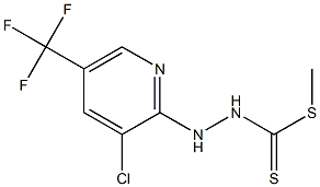 methyl 2-[3-chloro-5-(trifluoromethyl)-2-pyridinyl]-1-hydrazinecarbodithioate Struktur