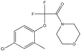 2-(4-chloro-2-methylphenoxy)-2,2-difluoro-1-morpholino-1-ethanone Struktur