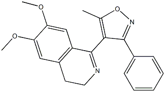 4-(6,7-dimethoxy-3,4-dihydroisoquinolin-1-yl)-5-methyl-3-phenylisoxazole Struktur