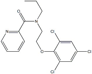 N-propyl-N-[2-(2,4,6-trichlorophenoxy)ethyl]-2-pyridinecarboxamide Struktur