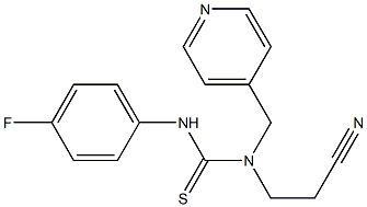 N-(2-cyanoethyl)-N'-(4-fluorophenyl)-N-(4-pyridylmethyl)thiourea Struktur