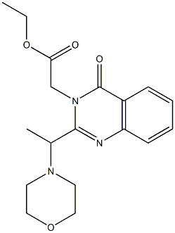 ethyl 2-[2-(1-morpholinoethyl)-4-oxo-3(4H)-quinazolinyl]acetate Struktur