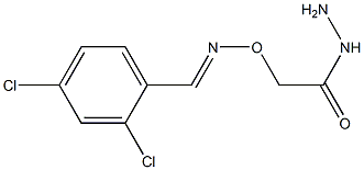 2-{[(2,4-dichlorobenzylidene)amino]oxy}ethanohydrazide Struktur