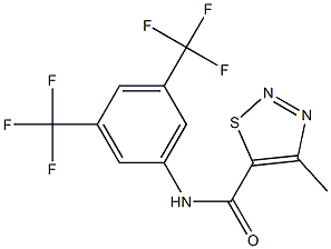 N5-[3,5-di(trifluoromethyl)phenyl]-4-methyl-1,2,3-thiadiazole-5-carboxamide Struktur