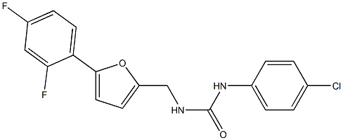 N-(4-chlorophenyl)-N'-{[5-(2,4-difluorophenyl)-2-furyl]methyl}urea Struktur