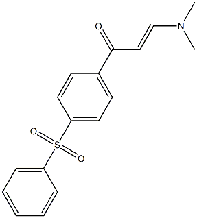 3-(Dimethylamino)-1-[4-(phenylsulphonyl)phenyl]prop-2-en-1-one Struktur