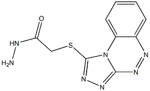 2-(benzo[e][1,2,4]triazolo[3,4-c][1,2,4]triazin-1-ylthio)ethanohydrazide Struktur