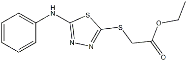 ethyl 2-[(5-anilino-1,3,4-thiadiazol-2-yl)sulfanyl]acetate Struktur