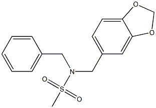 N-(1,3-benzodioxol-5-ylmethyl)-N-benzylmethanesulfonamide Struktur