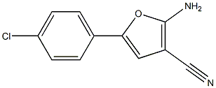 2-amino-5-(4-chlorophenyl)-3-furonitrile Struktur