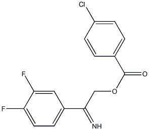 4-{[(4-chlorobenzoyl)oxy]ethanimidoyl}-1,2-difluorobenzene Struktur