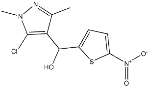 (5-chloro-1,3-dimethyl-1H-pyrazol-4-yl)(5-nitro-2-thienyl)methanol Struktur