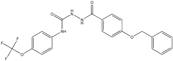 2-[4-(benzyloxy)benzoyl]-N-[4-(trifluoromethoxy)phenyl]-1-hydrazinecarboxamide Struktur