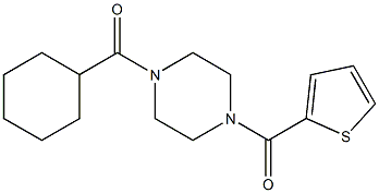 [4-(cyclohexylcarbonyl)piperazino](2-thienyl)methanone Struktur