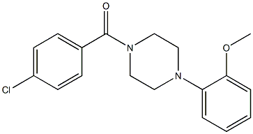 (4-chlorophenyl)[4-(2-methoxyphenyl)piperazino]methanone Struktur