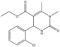 ethyl 4-(2-chlorophenyl)-1,6-dimethyl-2-oxo-1,2,3,4-tetrahydropyrimidine-5-carboxylate Struktur