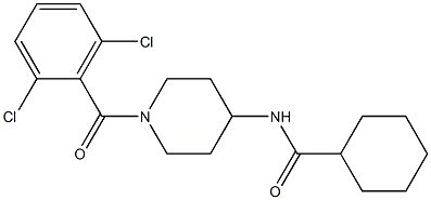 N1-[1-(2,6-dichlorobenzoyl)-4-piperidyl]cyclohexane-1-carboxamide Struktur