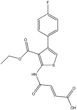 4-{[3-(ethoxycarbonyl)-4-(4-fluorophenyl)-2-thienyl]amino}-4-oxobut-2-enoic acid Struktur