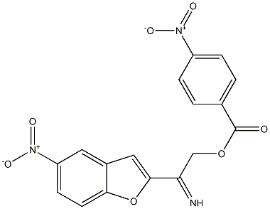 5-nitro-2-{[(4-nitrobenzoyl)oxy]ethanimidoyl}-1-benzofuran Struktur