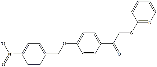 1-{4-[(4-nitrobenzyl)oxy]phenyl}-2-(2-pyridylthio)ethan-1-one Struktur