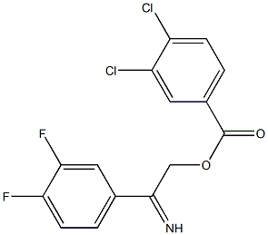 4-{[(3,4-dichlorobenzoyl)oxy]ethanimidoyl}-1,2-difluorobenzene Struktur