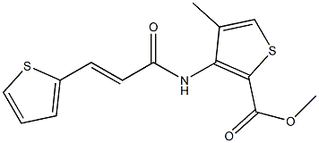 methyl 4-methyl-3-{[3-(2-thienyl)acryloyl]amino}thiophene-2-carboxylate Struktur