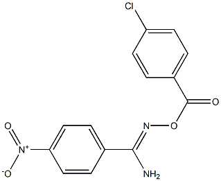 O1-(4-chlorobenzoyl)-4-nitrobenzene-1-carbohydroximamide Struktur