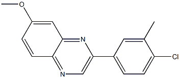 2-(4-chloro-3-methylphenyl)-7-methoxyquinoxaline Struktur