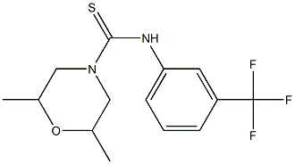 N4-[3-(trifluoromethyl)phenyl]-2,6-dimethylmorpholine-4-carbothioamide Struktur