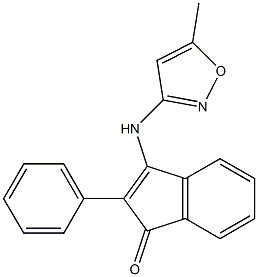 3-[(5-methyl-3-isoxazolyl)amino]-2-phenyl-1H-inden-1-one Struktur