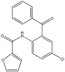 N2-(2-benzoyl-4-chlorophenyl)-2-furamide Struktur