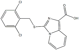 3-[(2,6-dichlorobenzyl)thio]imidazo[1,5-a]pyridine-1-carboxylic acid Struktur