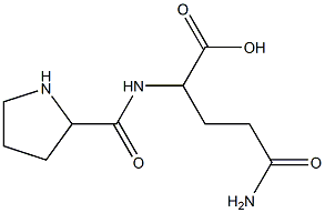 5-amino-5-oxo-2-[(tetrahydro-1H-pyrrol-2-ylcarbonyl)amino]pentanoic acid Struktur