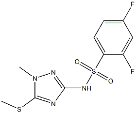 N1-[1-methyl-5-(methylthio)-1H-1,2,4-triazol-3-yl]-2,4-difluorobenzene-1-sulfonamide Struktur